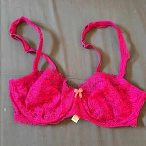 Gilligan & O'Malley Lace Underwire Bra - Bright Pink